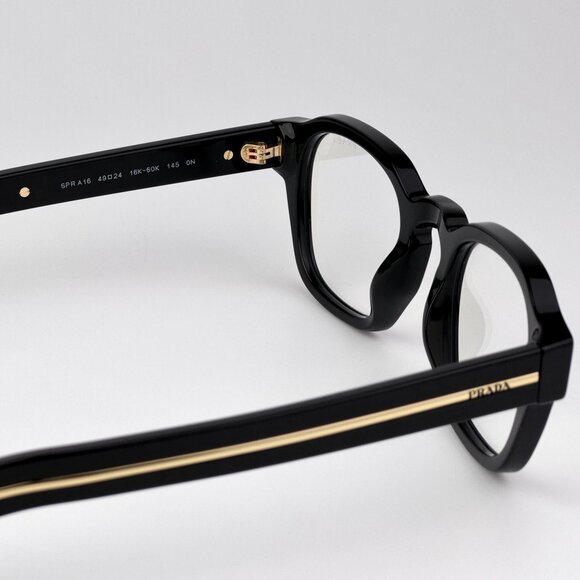 Prada PRA16S Eyeglasses – Black Square Frame| Model 16K60K - Picture 8 of 9